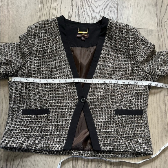 Dana Buchman Elegant Black Tweed Jacket Blazer - Picture 9 of 10